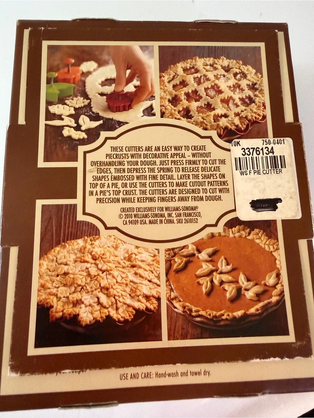 Williams Sonoma Autumn Leaves Piecrust Cutters - NIB from 2010
